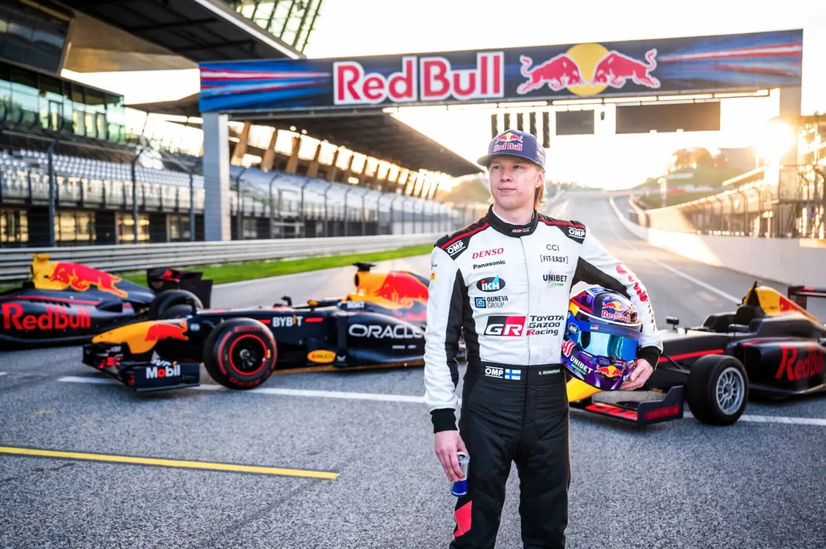 Kalle Rovanpera testou um Red Bull (créditos: Red Bull Content Pool)