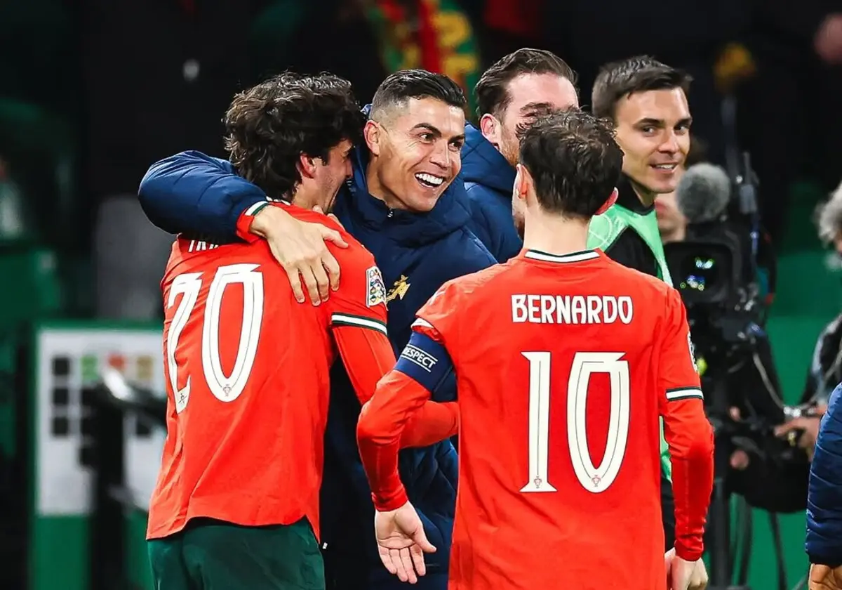 Trincão e Ronaldo (créditos: Instagram)