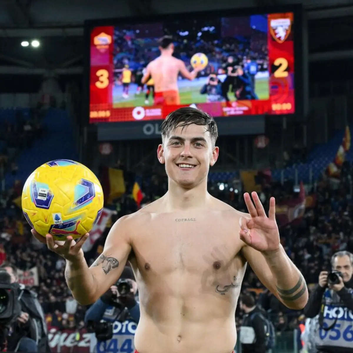 Imagem de contexto do artigo Roma vence com hat-trick de Dybala. Veja os golos do argentino