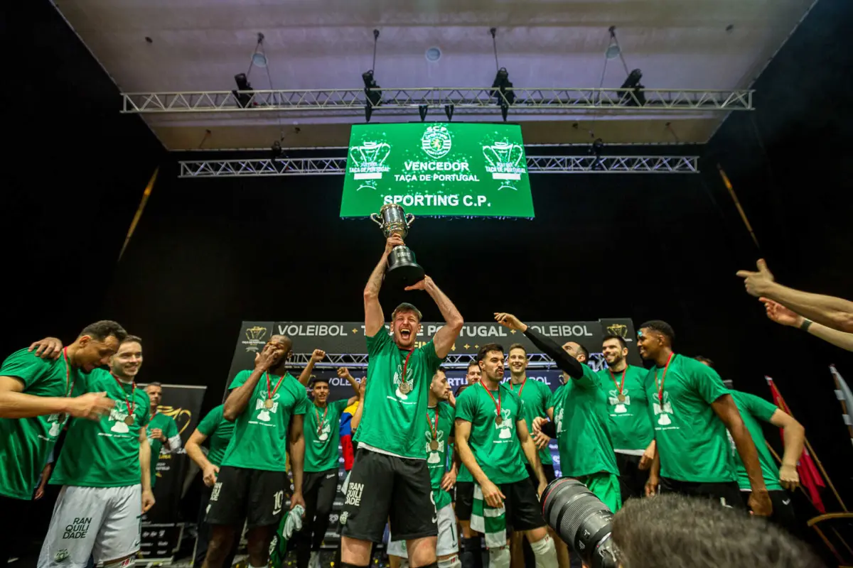 Sporting conquistou a Taça de Portugal de voleibol (créditos: (Rui Manuel Fonseca/Global Imagens)