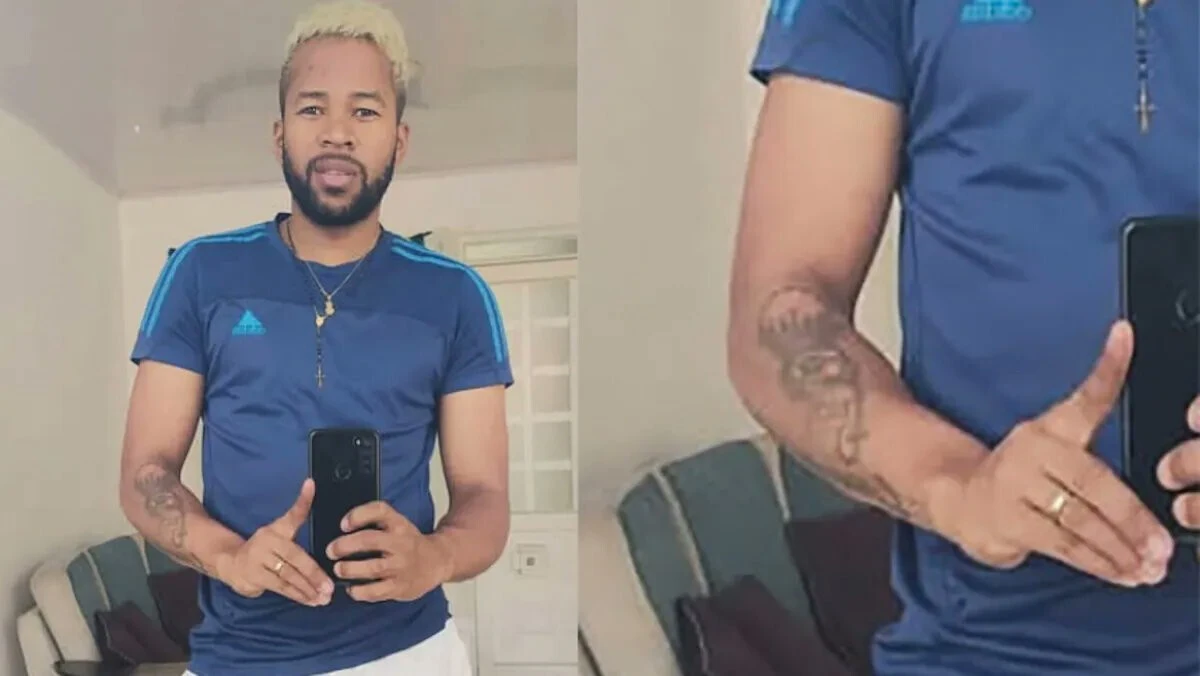 Jerce Reyes e a sua tatuagem do Real Madrid (créditos: X/@michaelcdeibertI