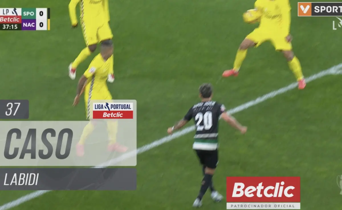 Imagem de contexto do artigo Tribunal O JOGO | Braço na bola de Laabidi na área do Nacional? Era penálti?