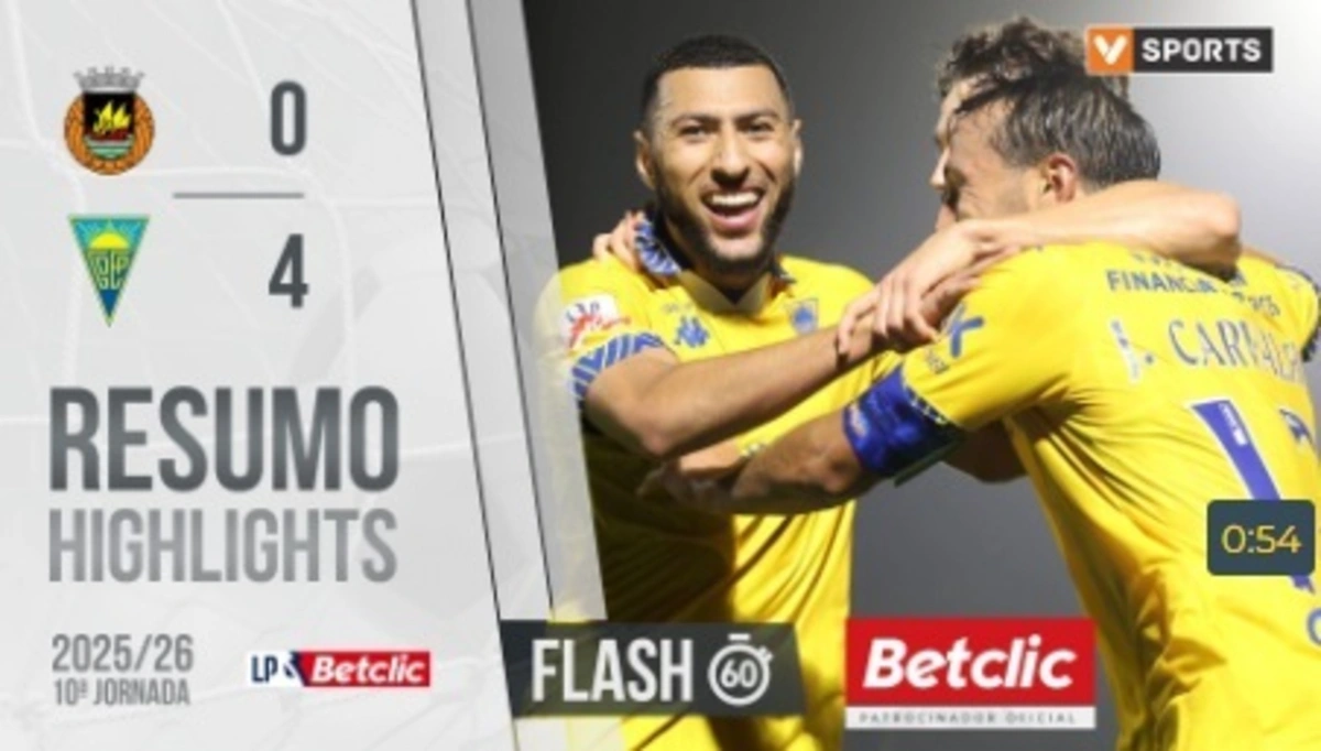 Imagem de contexto do artigo "Hat-trick" na goleada do Estoril ao Rio Ave. Confira o resumo