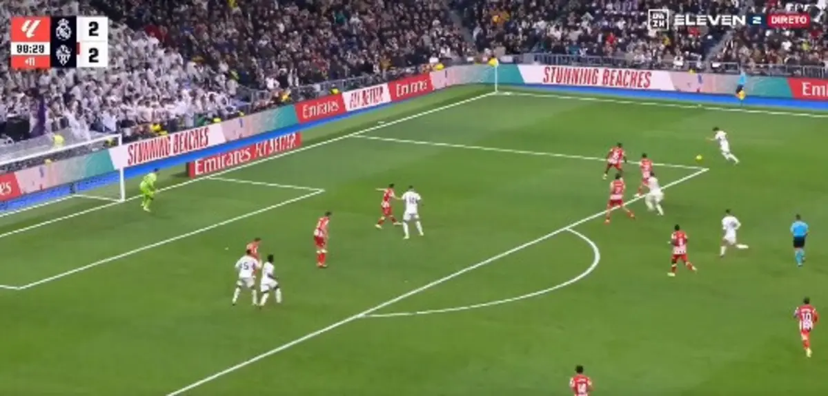 Golo de Carvajal (créditos: DAZN)