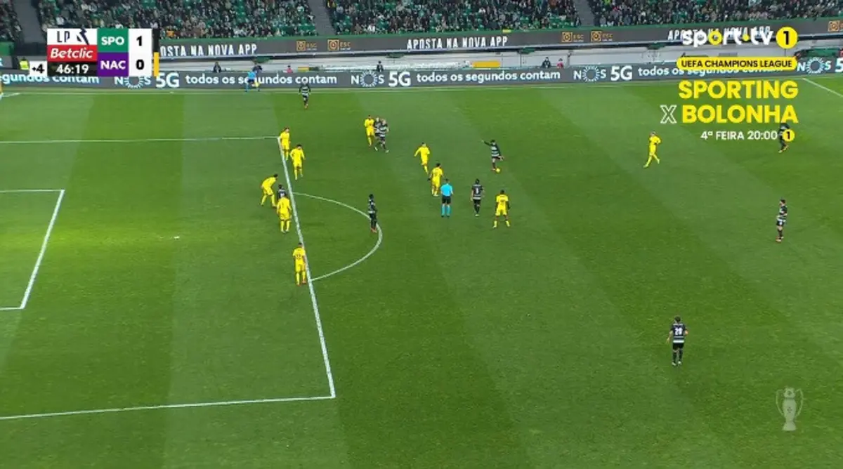 Imagem de contexto do artigo Para ver e rever: golaço de Trincão abre marcador do Sporting-Nacional