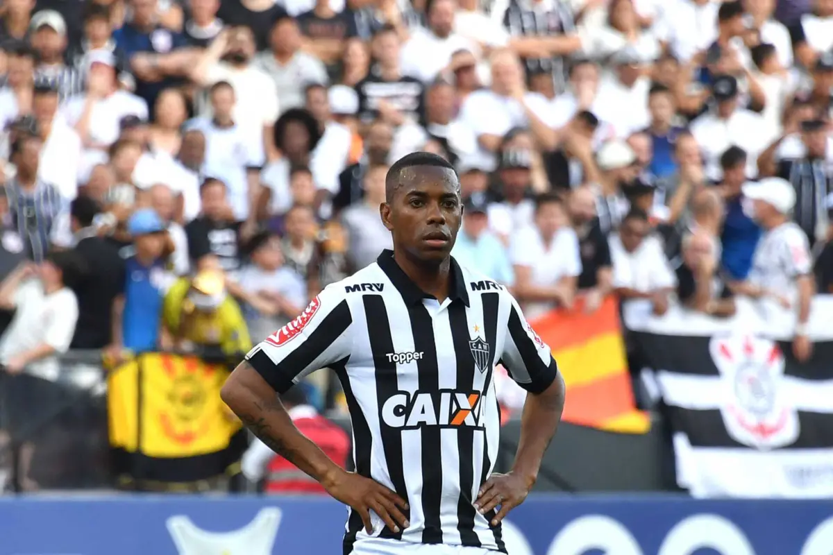 Robinho com a camisola do Atlético Mineiro, em 2017 (Créditos: DOUGLAS MAGNO / AFP)