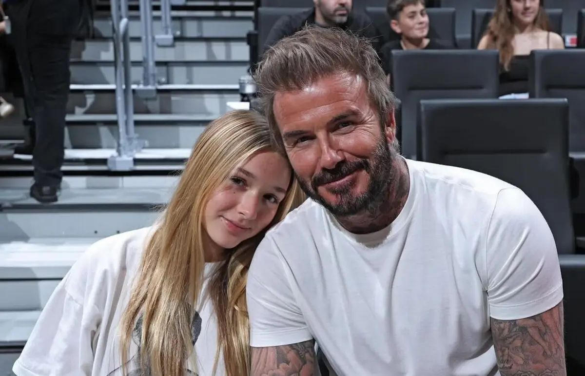 Beckham e a filha Harper (créditos: Instagram)