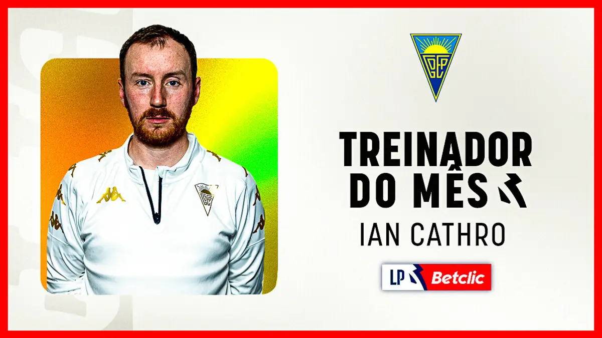Imagem de contexto do artigo Sem grandes: Ian Cathro é o Treinador do Mês da I Liga. Ricardo Pessoa vence na II Liga