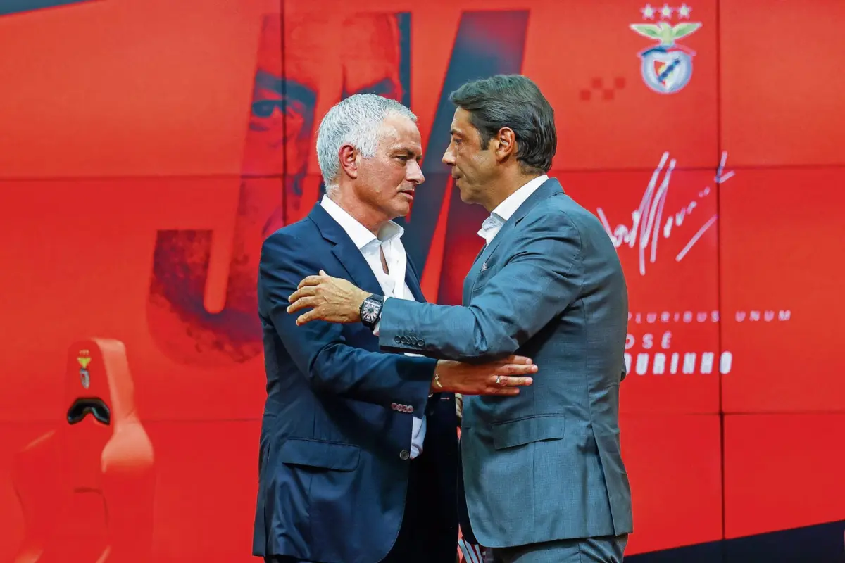 Rui Costa e José Mourinho