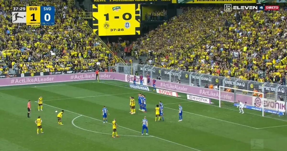 Golo de Reus (créditos: DAZN)