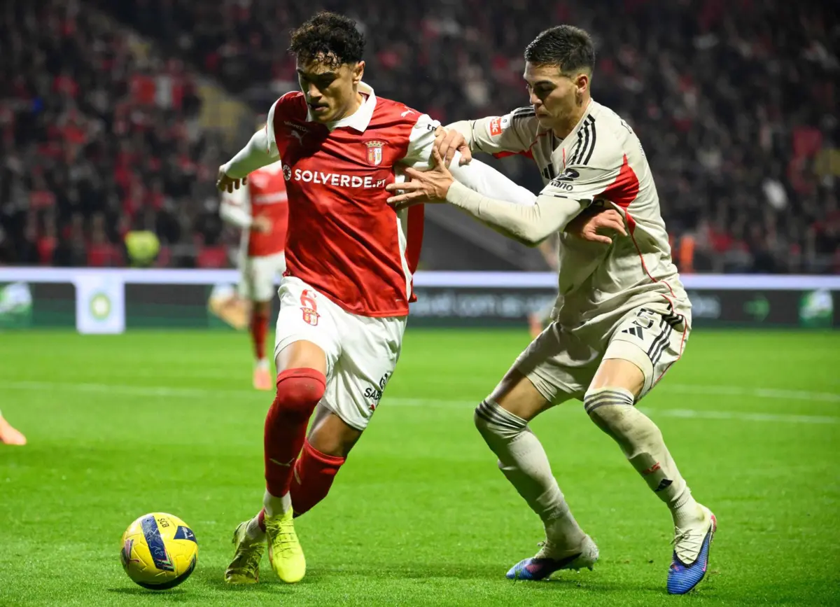 Vítor Carvalho e Barrenechea no Braga-Benfica