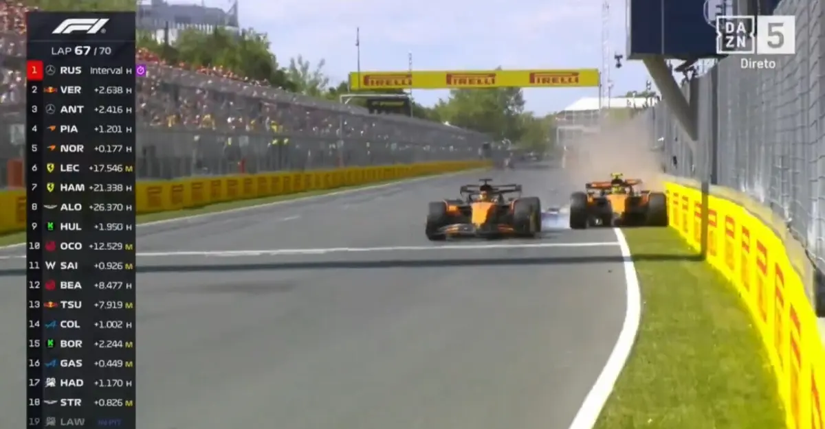 Imagem de contexto do artigo Lando Norris tentou ultrapassar Piastri e correu mal: "Foi estúpido..."