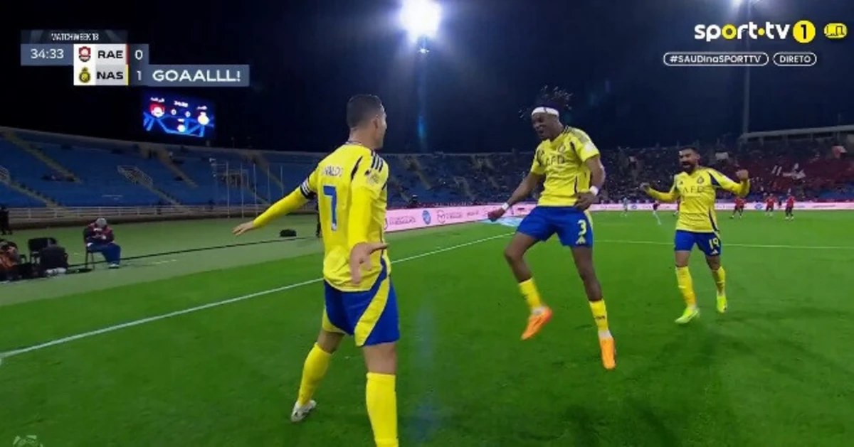 Imagem de contexto do artigo Cristiano Ronaldo adianta Al Nassr frente ao Al Raed: veja o golo
