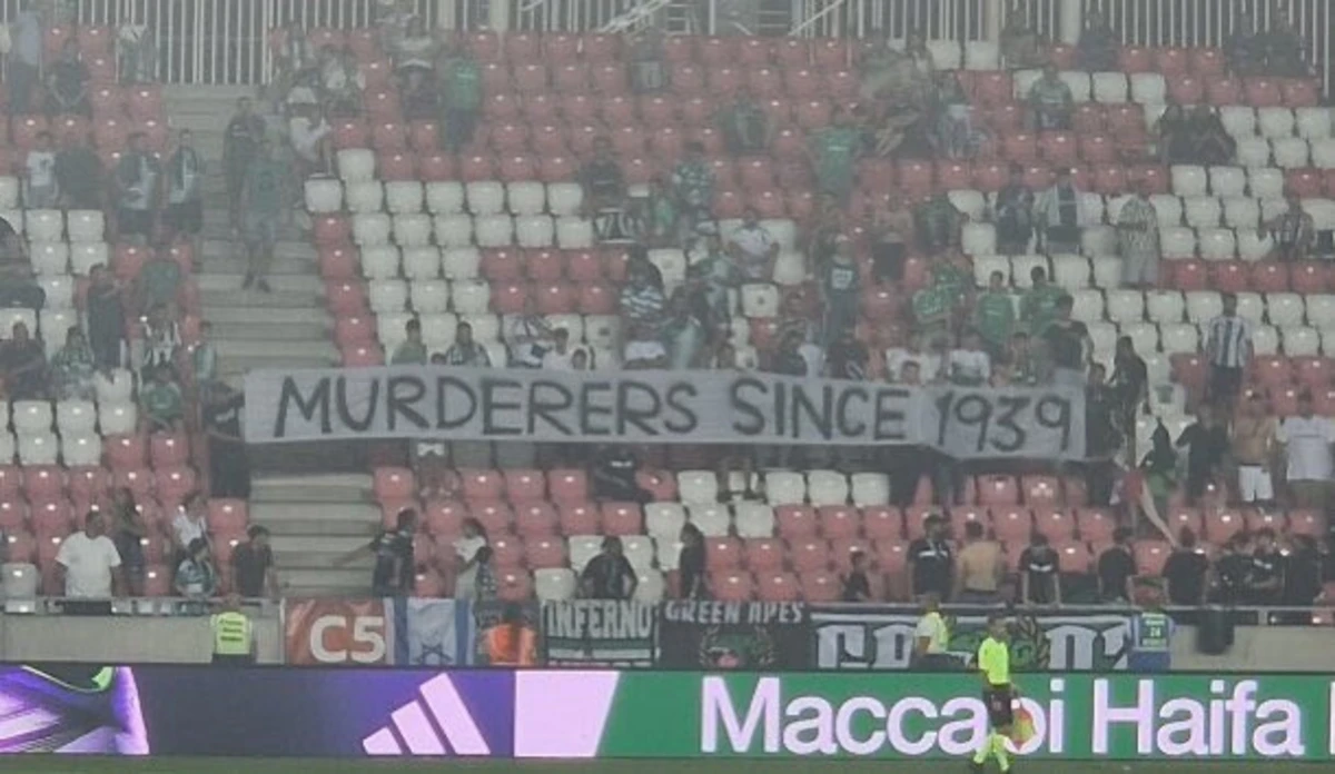 Imagem de contexto do artigo UEFA instaura processo disciplinar por faixa exibida por adeptos do Maccabi Haifa