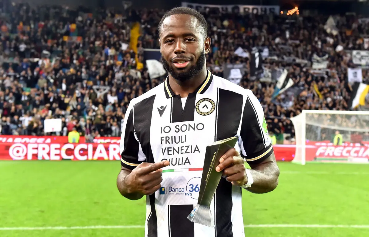 Keinan Davis foi o homem do jogo (Reprodução: Udinese)