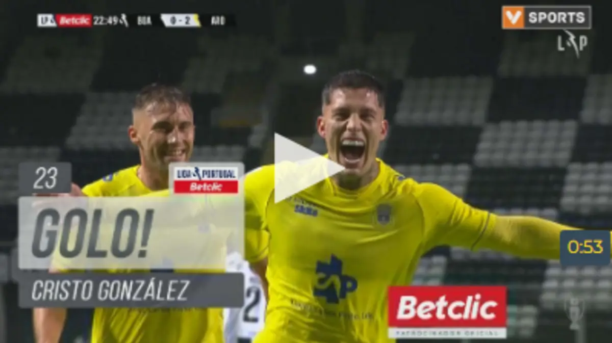 Imagem de contexto do artigo Cristo bisa no Boavista-Arouca: veja o lance do golo