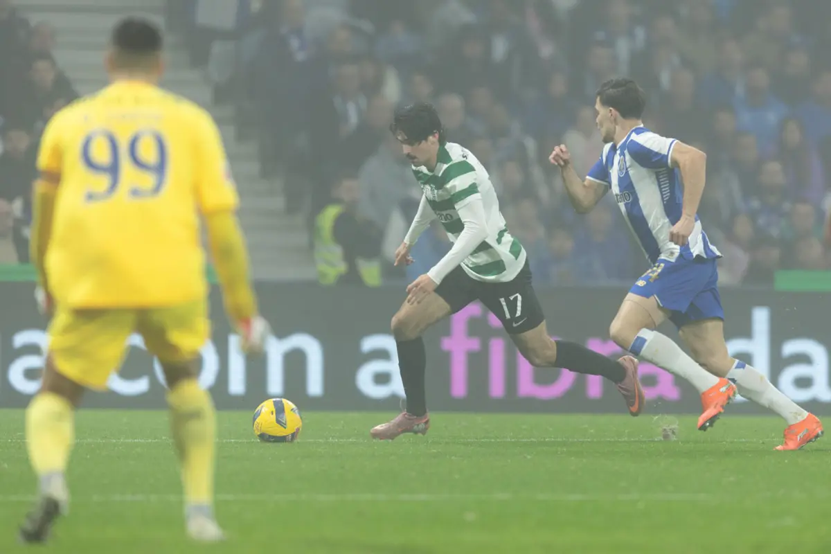 Francisco Trincão no FC Porto-Sporting do campeonato, no Dragão