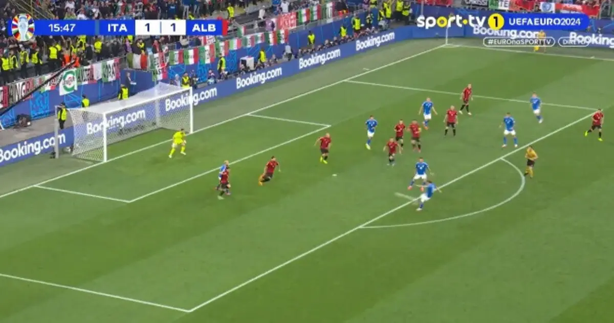 Golo de Barella (créditos: Sport TV)