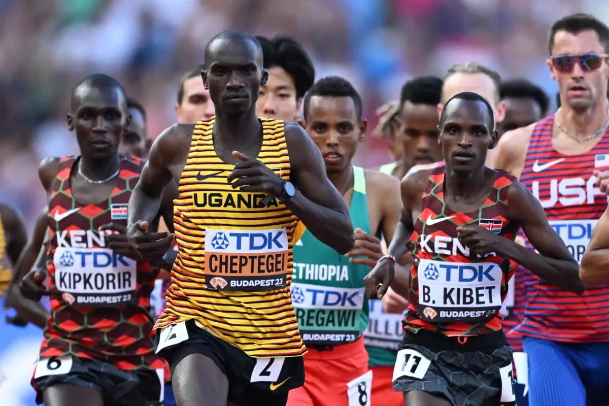 Nicholas Kipkorir, Joshua Cheptegei e Benard Kibet