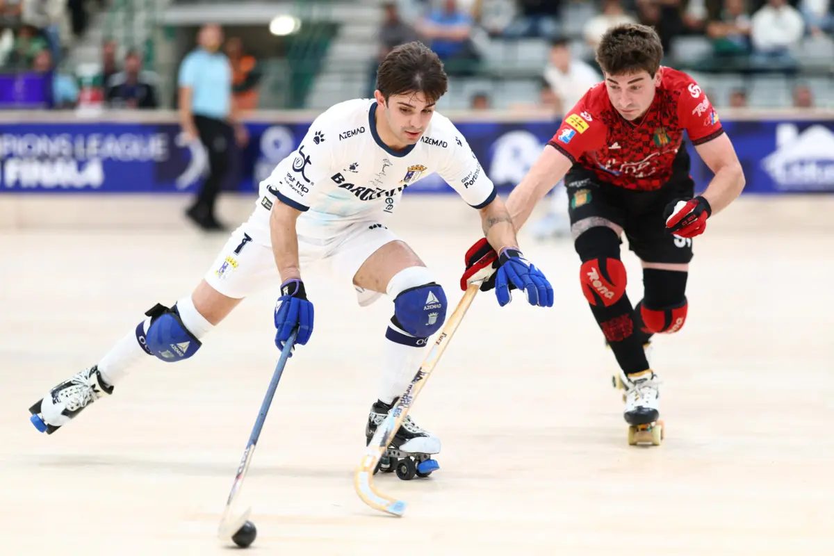 Imagem de contexto do artigo Óquei de Barcelos vence Noia e defronta FC Porto na final da Liga dos Campeões