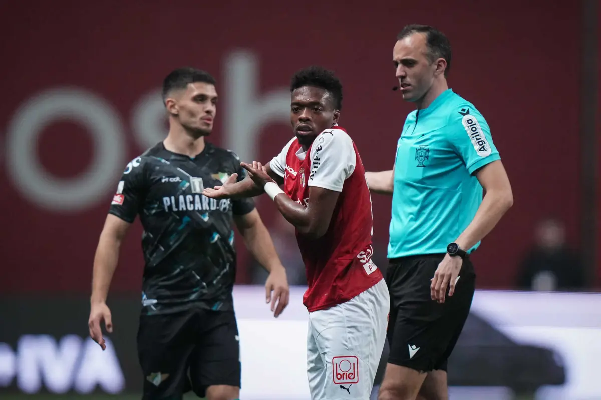 Álvaro Djaló, jogador do Braga (créditos: (Gonçalo Delgado/Global Imagens)