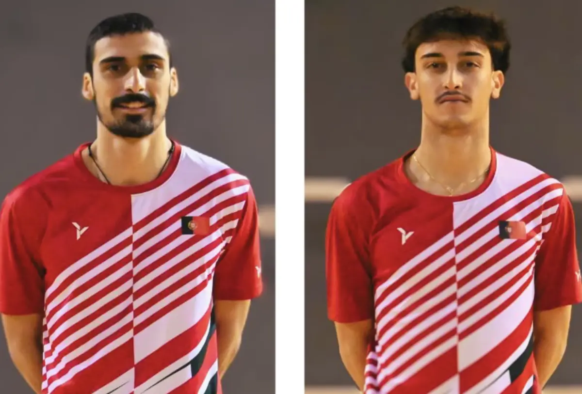 Bruno Carvalho e Diogo Glória (Créditos: Federação Portuguesa De Badminton)