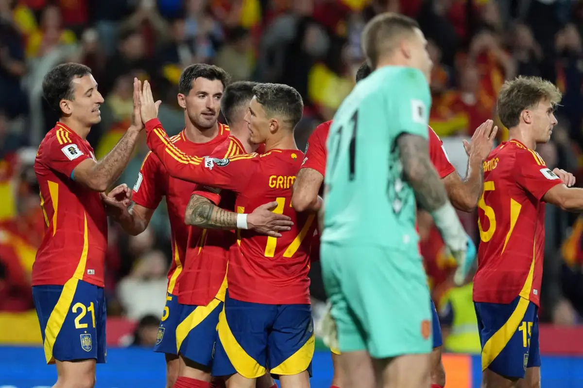 Seleção espanhola goleou a Bulgária