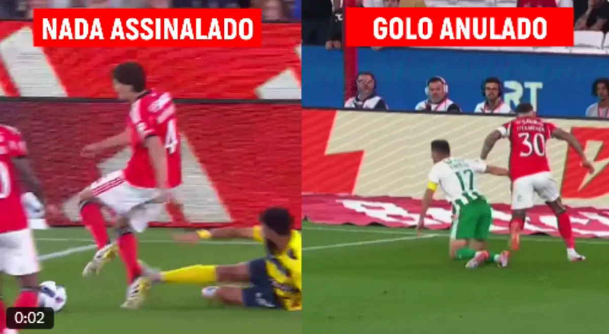 Imagem de contexto do artigo Benfica desafia o Conselho de Arbitragem e compara dois lances: "Critérios"