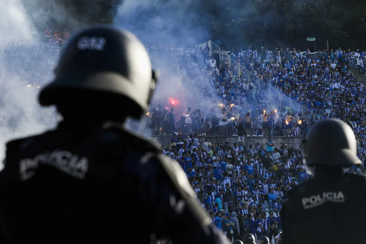 Polícia presente na final da Taça de Portugal (créditos: Pedro Rocha / Global Imagens)