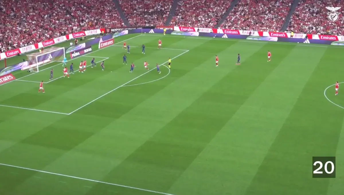 Imagem de contexto do artigo Benfica destaca golo de Schjelderup frente ao Nice: "Arte coletiva em 20 actos"