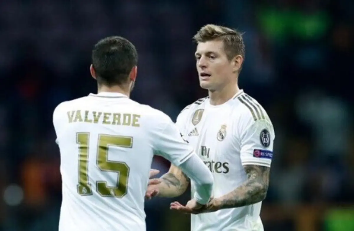Fede Valverde e Kroos (créditos: X/@fedeevalverde)