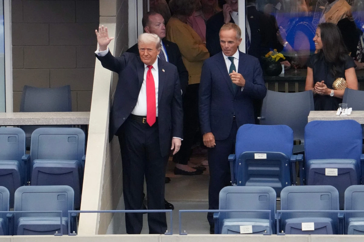 Donald Trump na final do US Open (créditos: AFP)