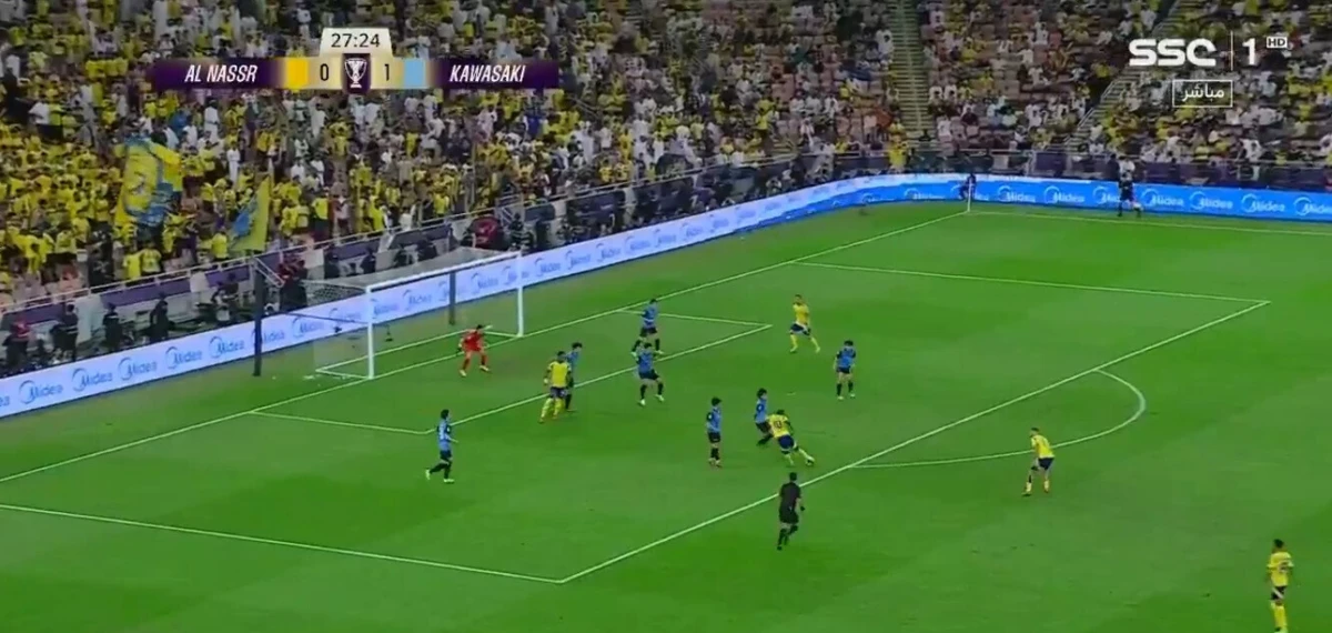 Imagem de contexto do artigo Sadio Mané faz empate do Al Nassr diante do Kawasaki: veja o lance