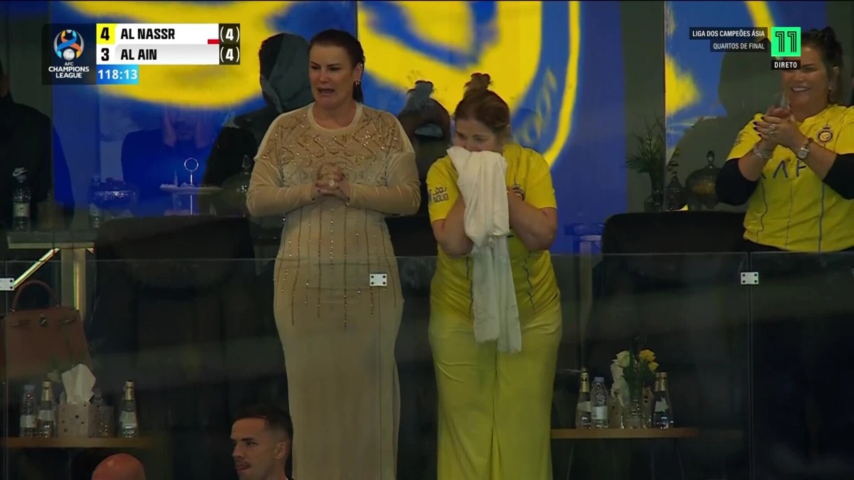 Imagem de contexto do artigo Al Nassr-Al Ain: Ronaldo empata a eliminatória e Dolores Aveiro emociona-se