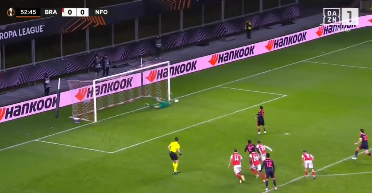 Imagem de contexto do artigo Minutos loucos: Hornicek defende penálti e Braga marca logo a seguir