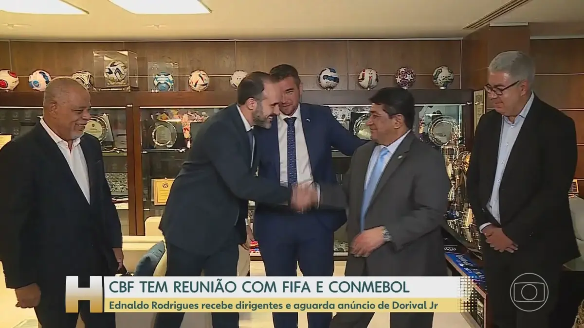 Ednaldo Rodrigues com FIFA e CONMEBOL