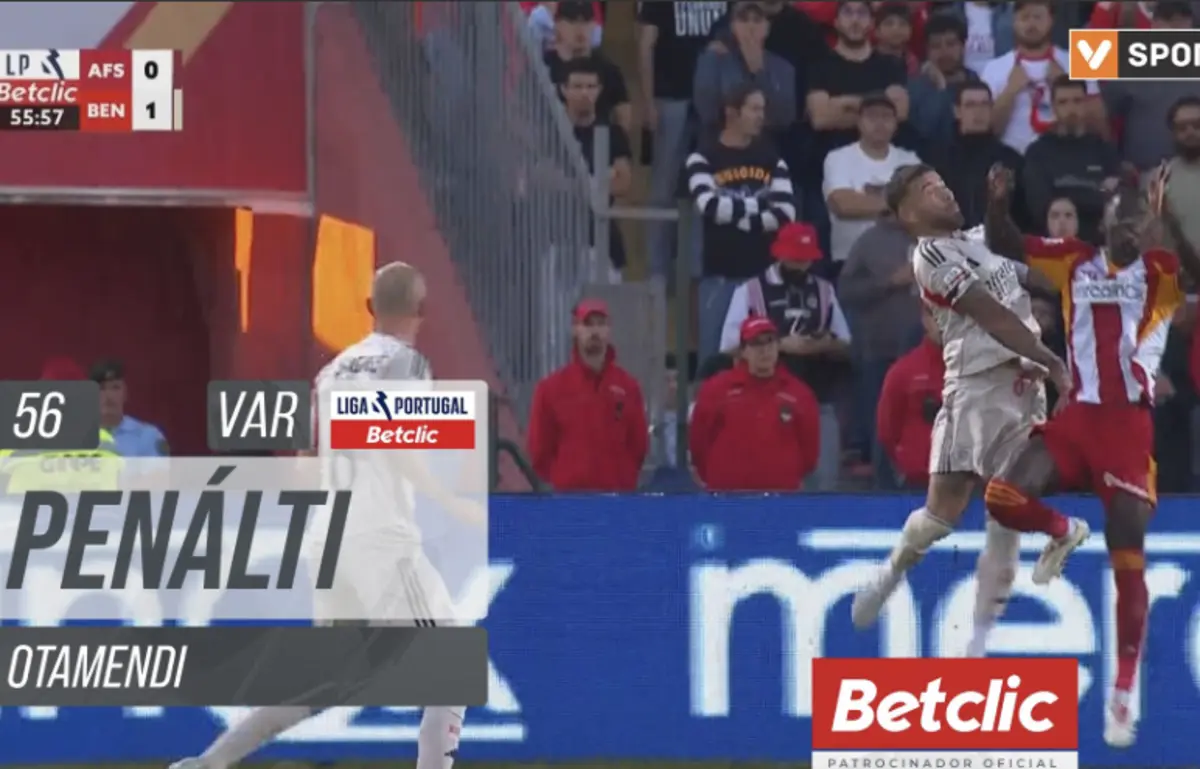 Imagem de contexto do artigo Tribunal O JOGO | Bem assinalado o penálti por falta de Bane sobre Otamendi?