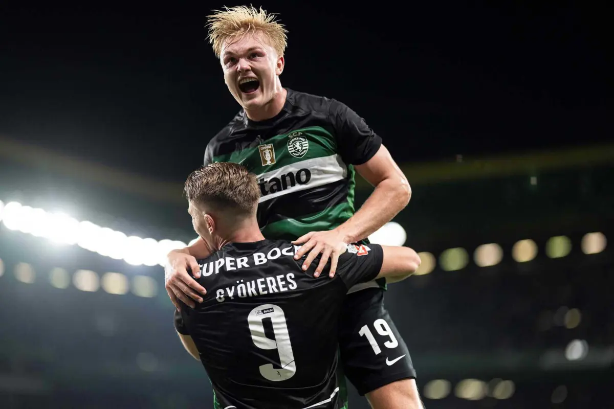 Harder festeja com Gyokeres