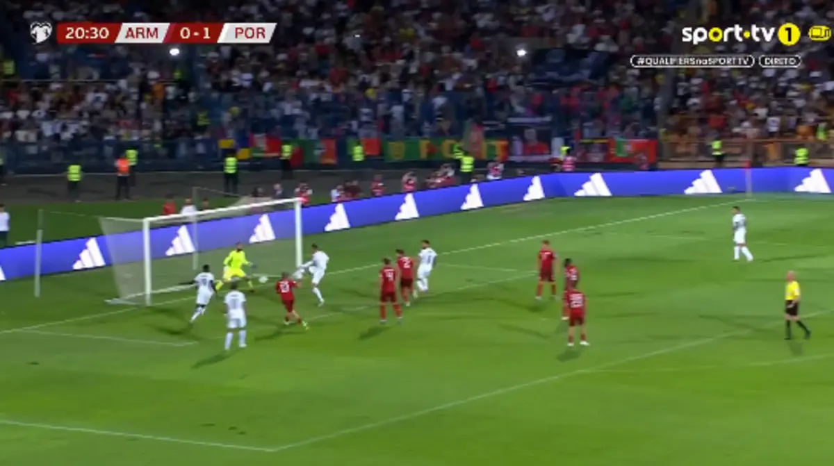 Cristiano Ronaldo marcou ao minuto 21