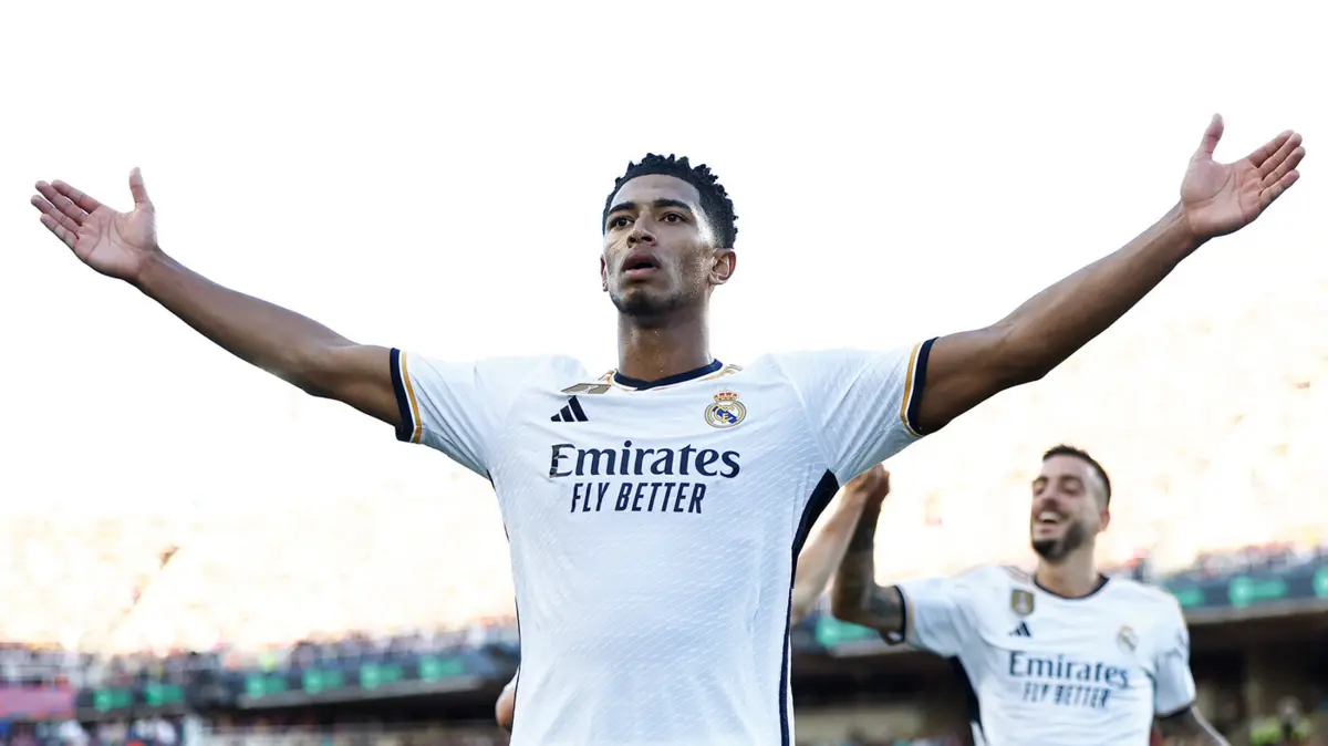 Imagem de contexto do artigo Bellingham, a coqueluche talismã: quando há golo(s) do inglês fora de casa, o Real Madrid vence