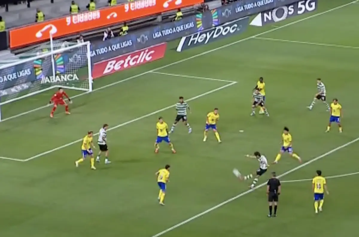 Imagem de contexto do artigo O golaço de Trincão que ampliou a vantagem do Sporting sobre o Arouca