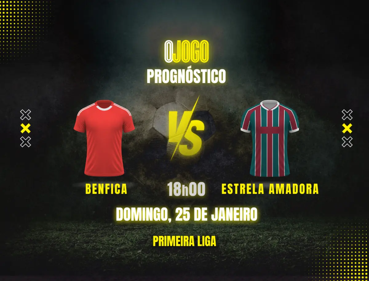 Imagem de contexto do artigo Prognóstico Benfica vs E. Amadora: Dicas e Odds - Liga Portugal