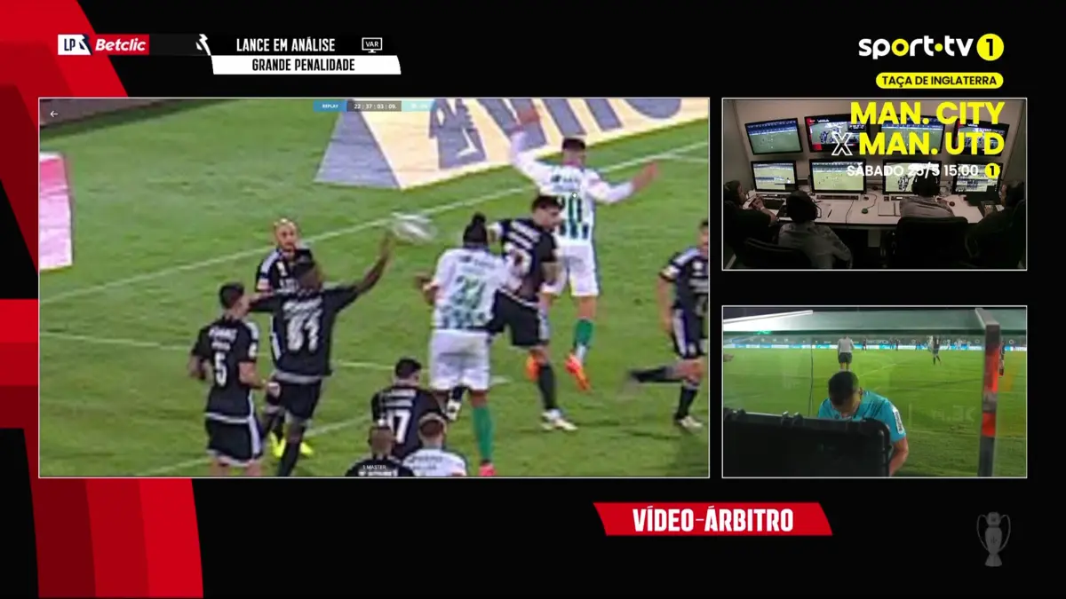 Imagem de contexto do artigo VAR descobre penálti de Florentino e o Rio Ave empata contra o Benfica. Ora veja
