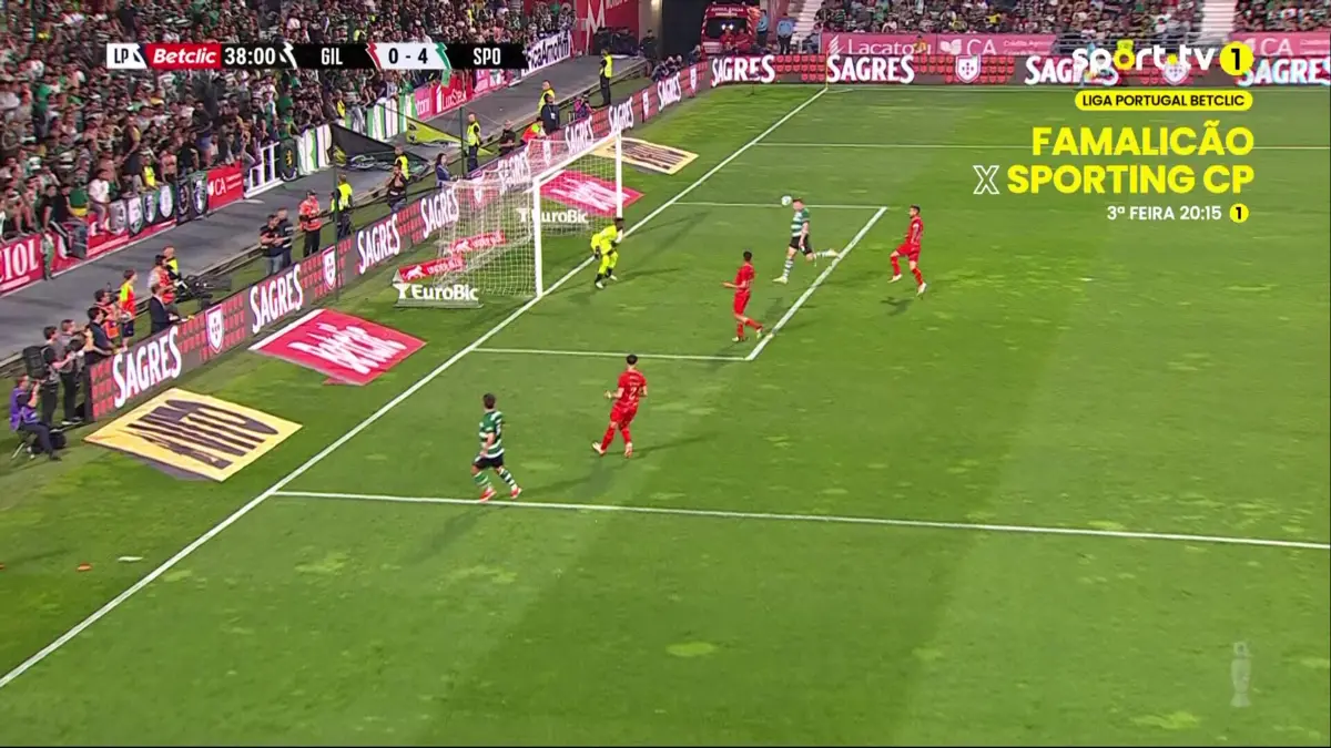 Imagem de contexto do artigo Gil Vicente-Sporting: Gyokeres cabeceia, mas nem festeja o quarto dos leões. Veja o lance