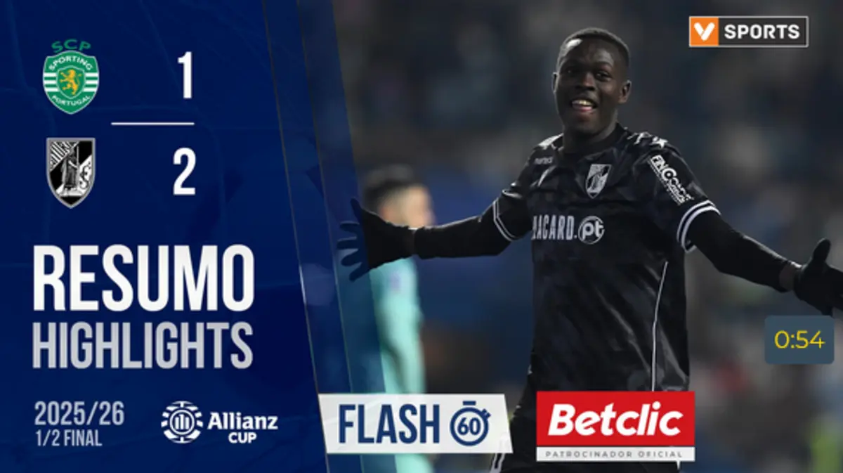 Imagem de contexto do artigo Final de cortar a respiração: veja o resumo do Sporting-V. Guimarães