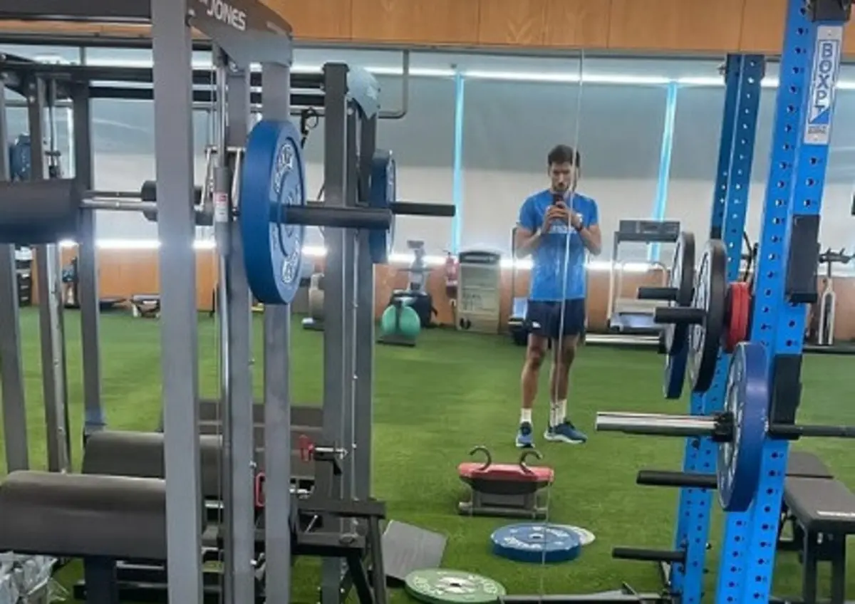 Marko Grujic, médio sérvio do FC Porto, no ginásio do Olival