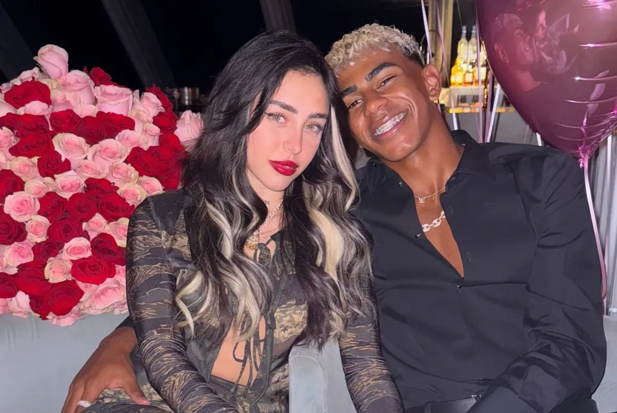 Lamine Yamal e a namorada