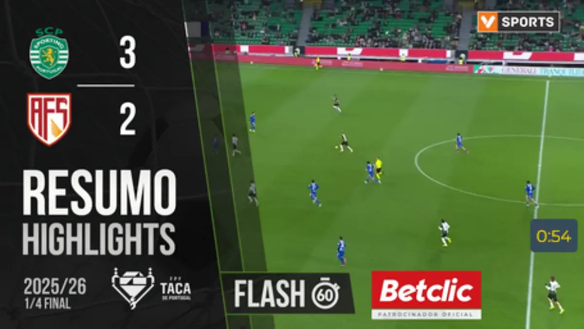 Imagem de contexto do artigo Veja neste resumo os melhores lances do emocionate Sporting-Aves SAD