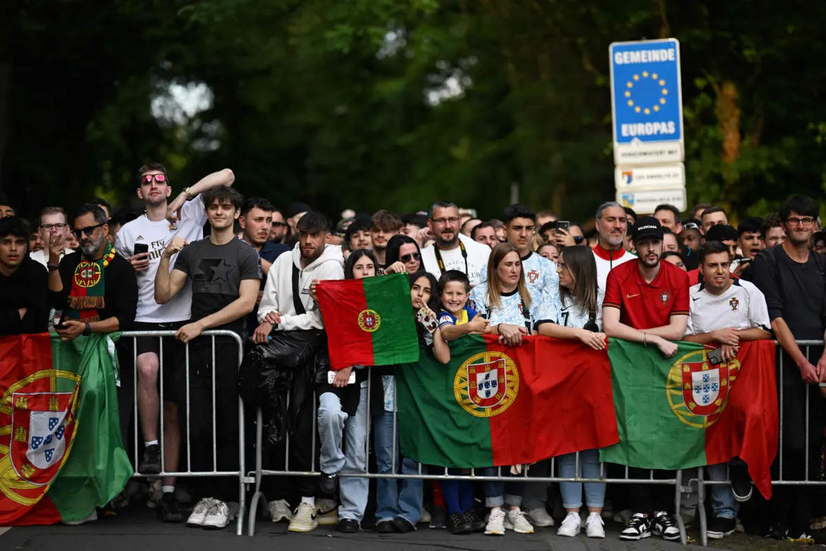 Chegada de Portugal a Marienfeld (PATRICIA DE MELO MOREIRA AFP)