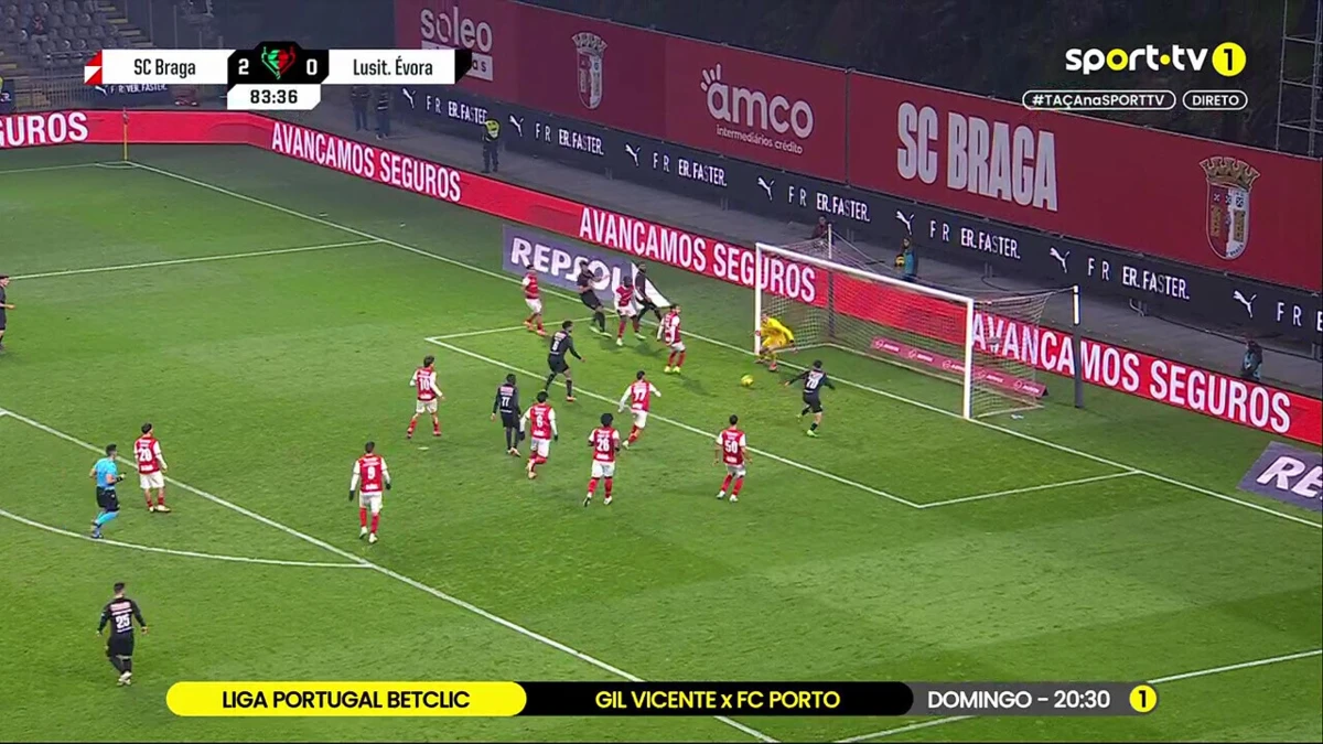 Imagem de contexto do artigo Lusitano de Évora marca em Braga e discute eliminatória até ao fim. Veja o golo